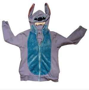 Disney Stitch Hoodie - Blue and Gray.     Item #8